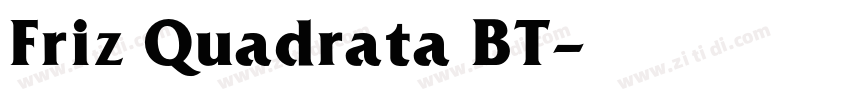 Friz Quadrata BT字体转换